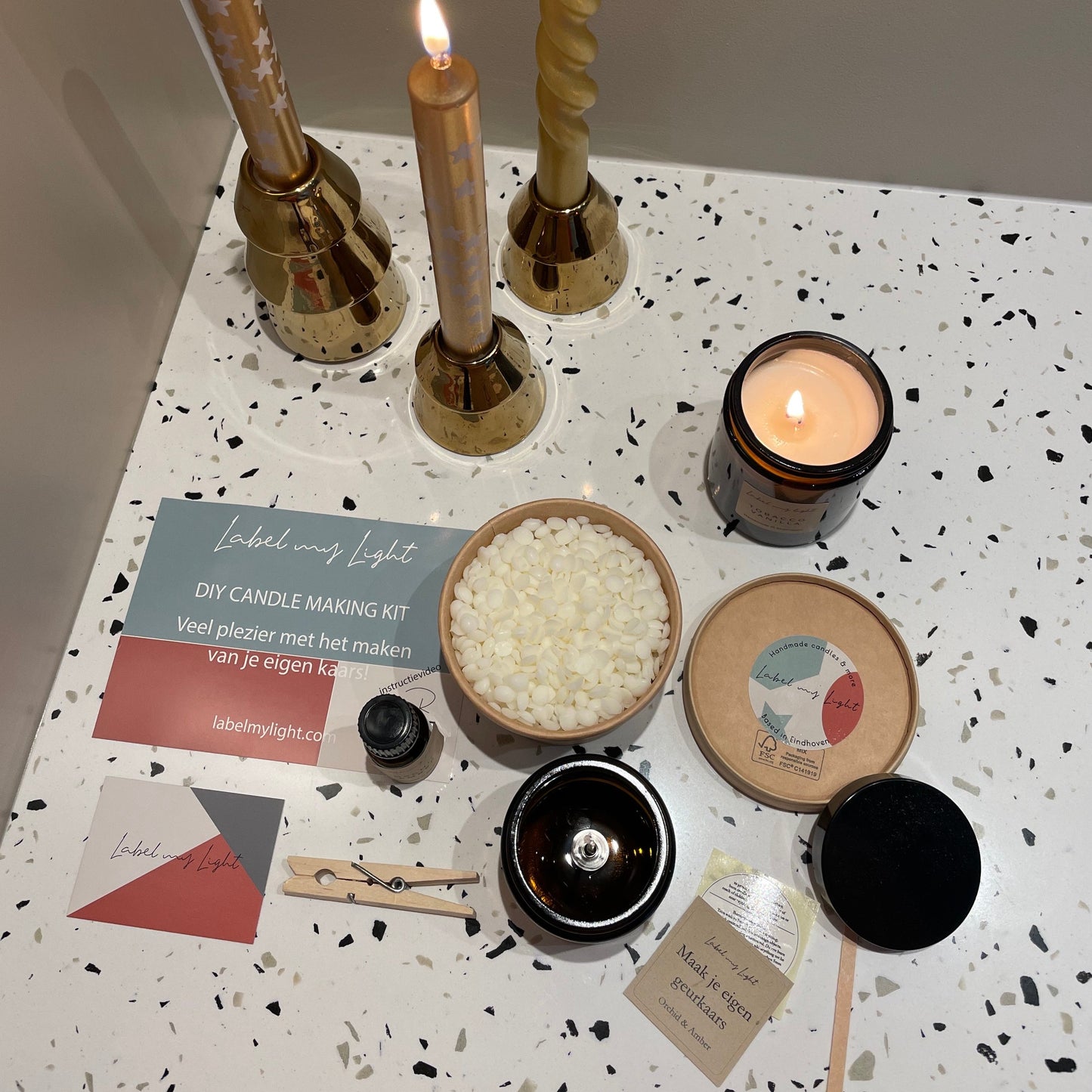 maak je eigen geurkaars - DIY - labelmylight