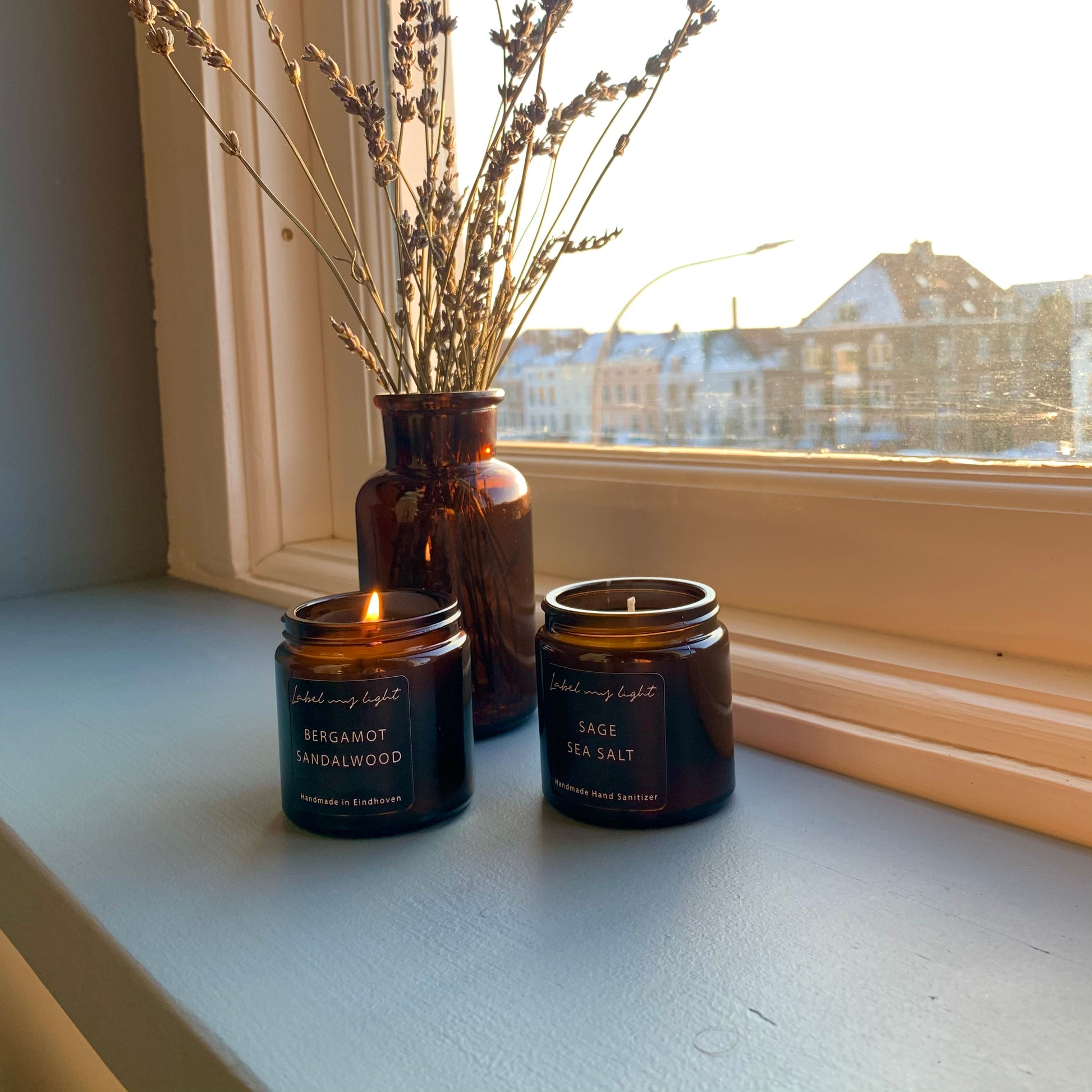 Geurkaars Amber collectie 120ml - 25 uur - Label my Light