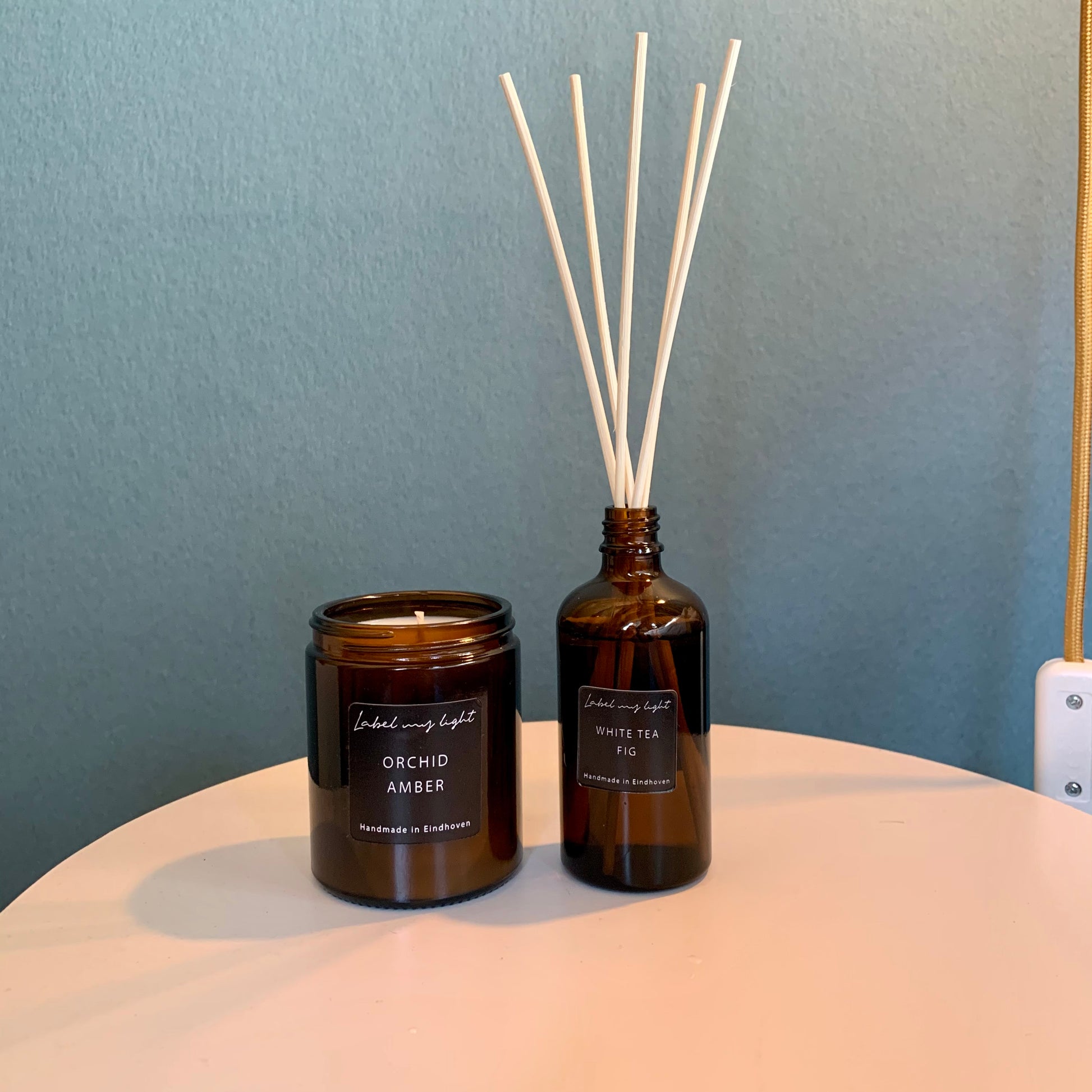 Geurkaars Amber collectie 180ml - Label my Light