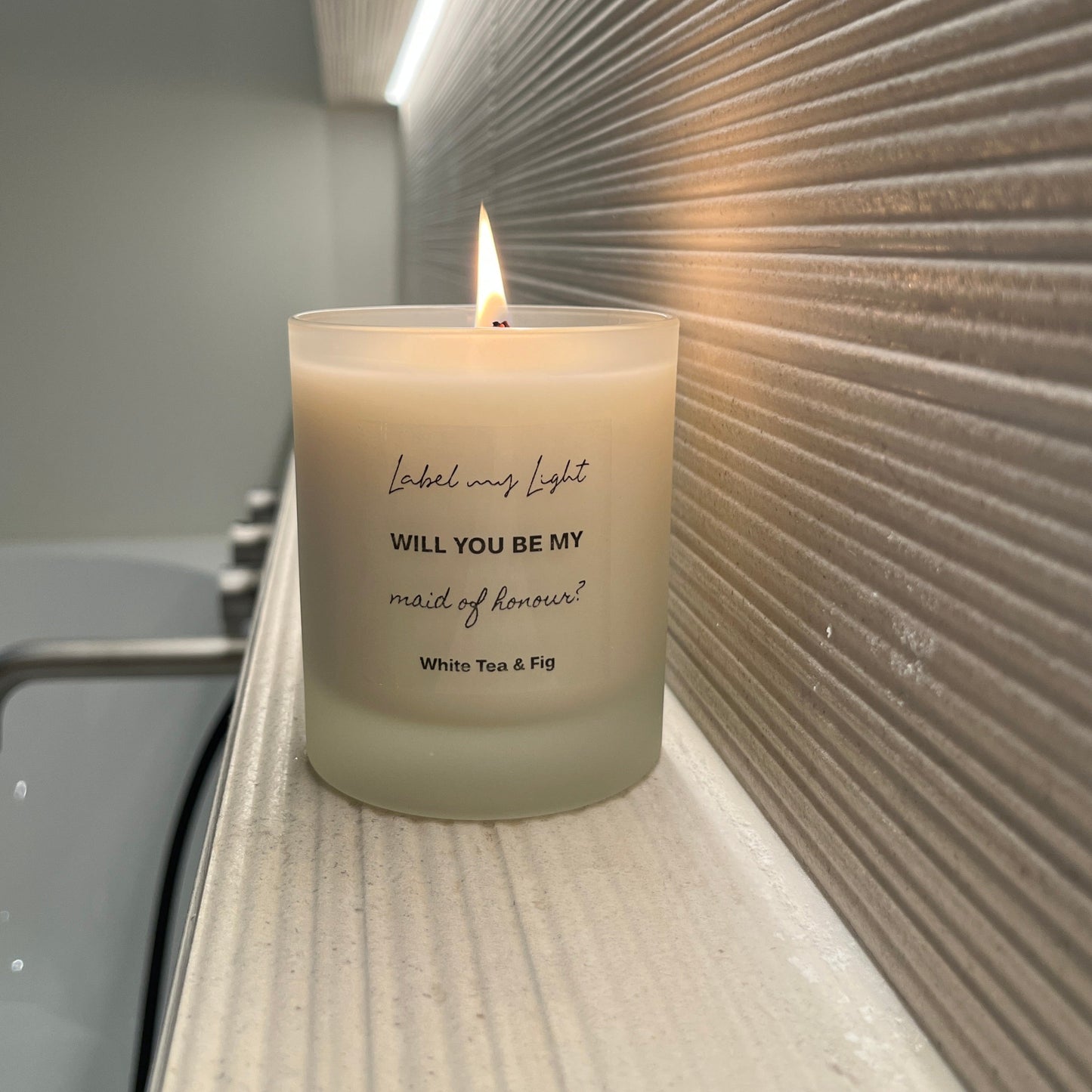 Geurkaars Frosted wit collectie 300ml - 50 uur