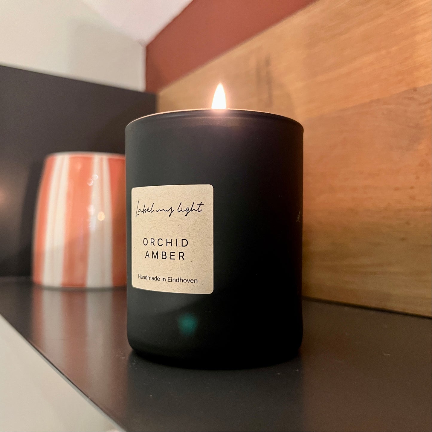 Geurkaars Frosted zwart collectie 200ml - 40 uur