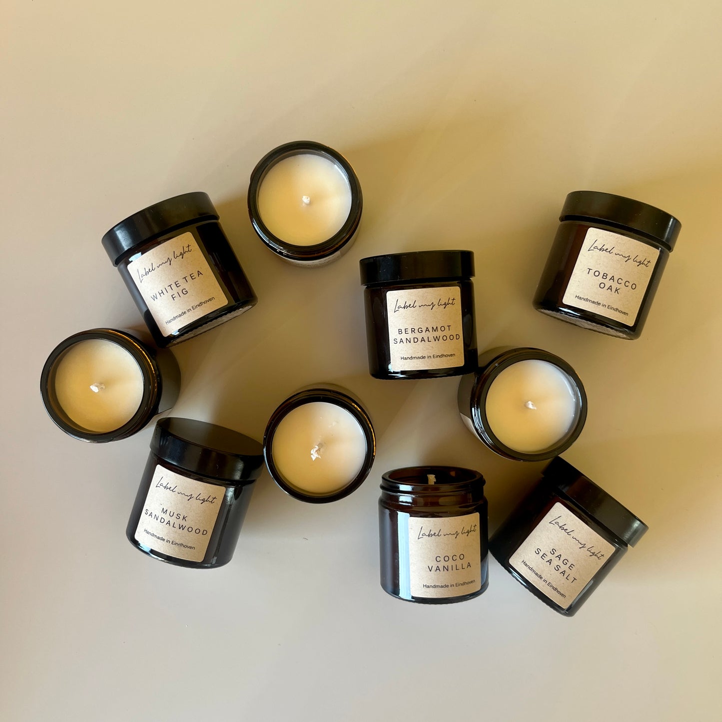 Scented candles sample set 7 scents