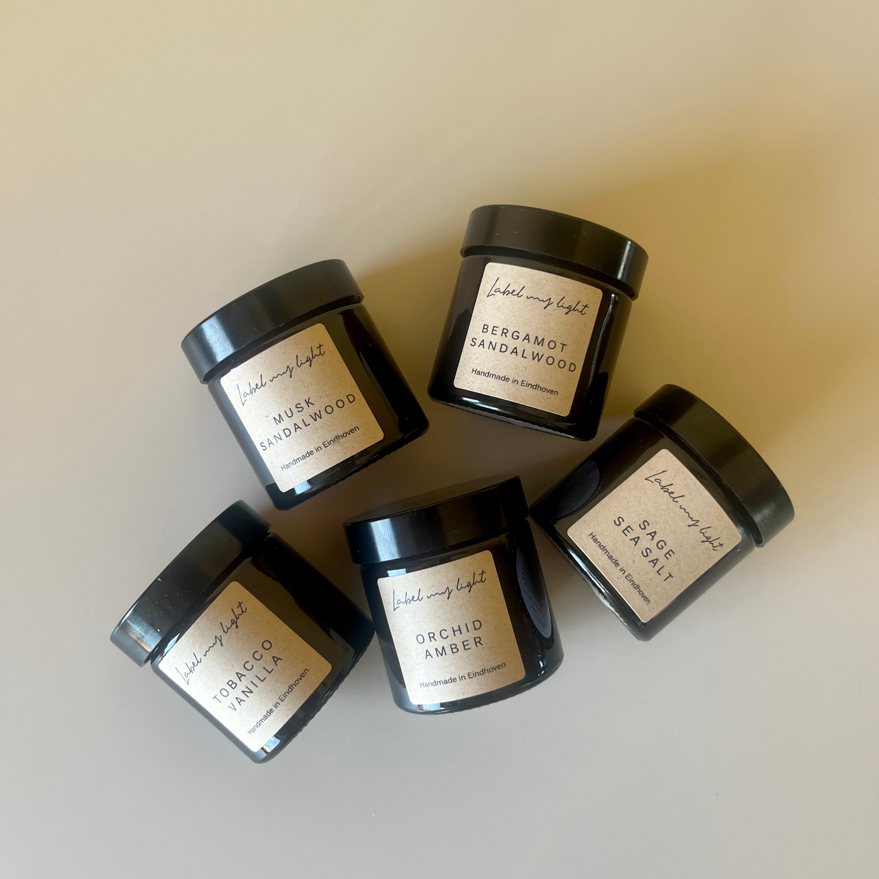 Scented candle sample set 4 scents - Label my Light – Label my Light