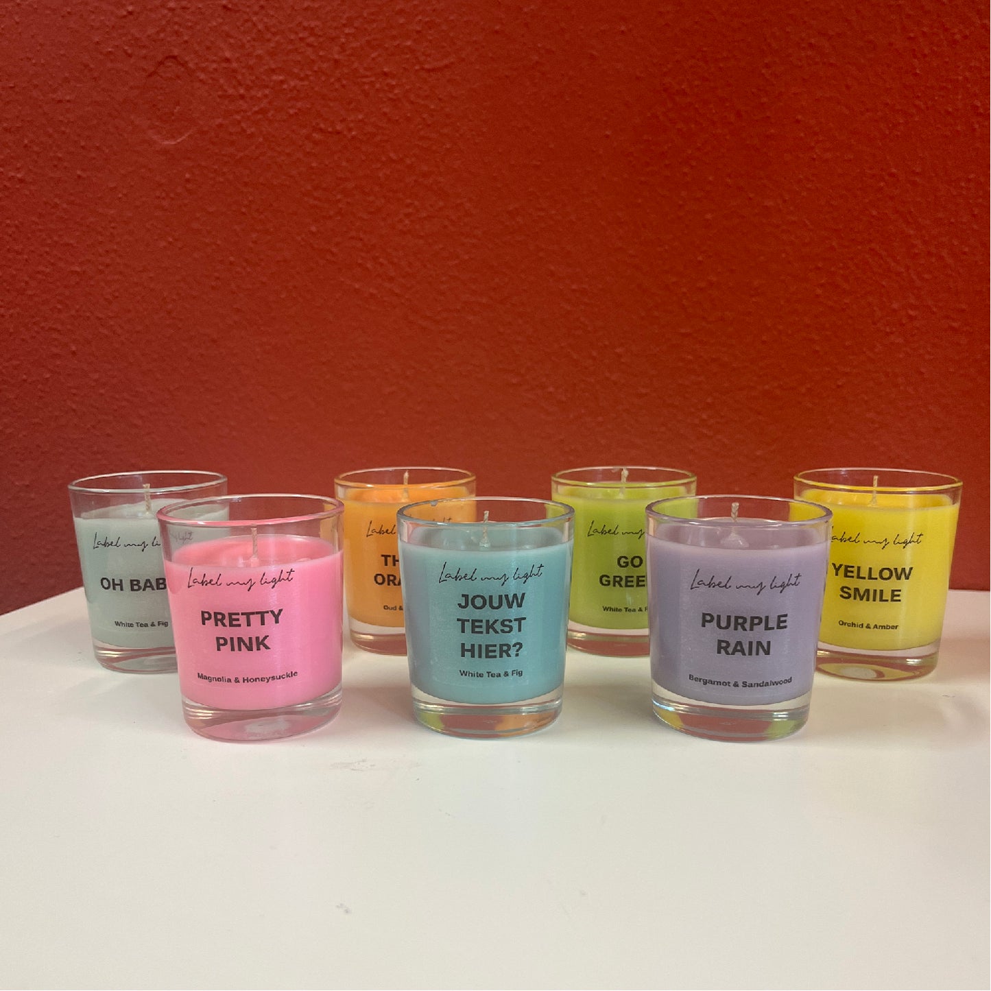 Colored candle 6 scents